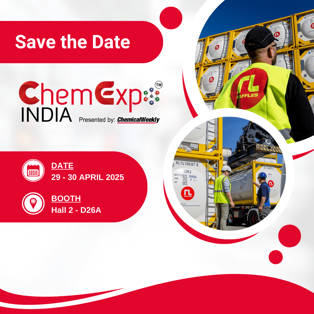 CHEMEXPO india 2025 Raffles lease tank container SAVE THE DATE 29 - 30 april 2025