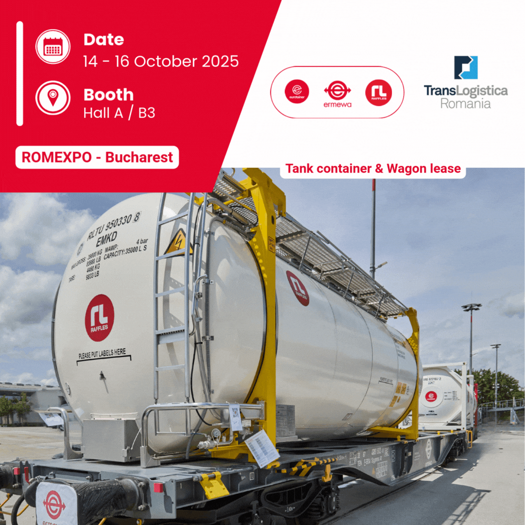 Iso tank container swap body 35 cbm raffles lease Transportlogistica Romania 14-16 October 2025