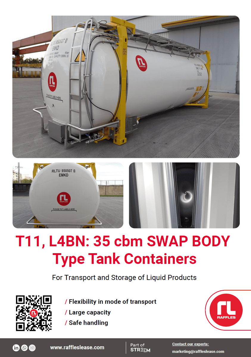 Raffles lease brochure SWAP BODY 35 cbm T11 Tank container