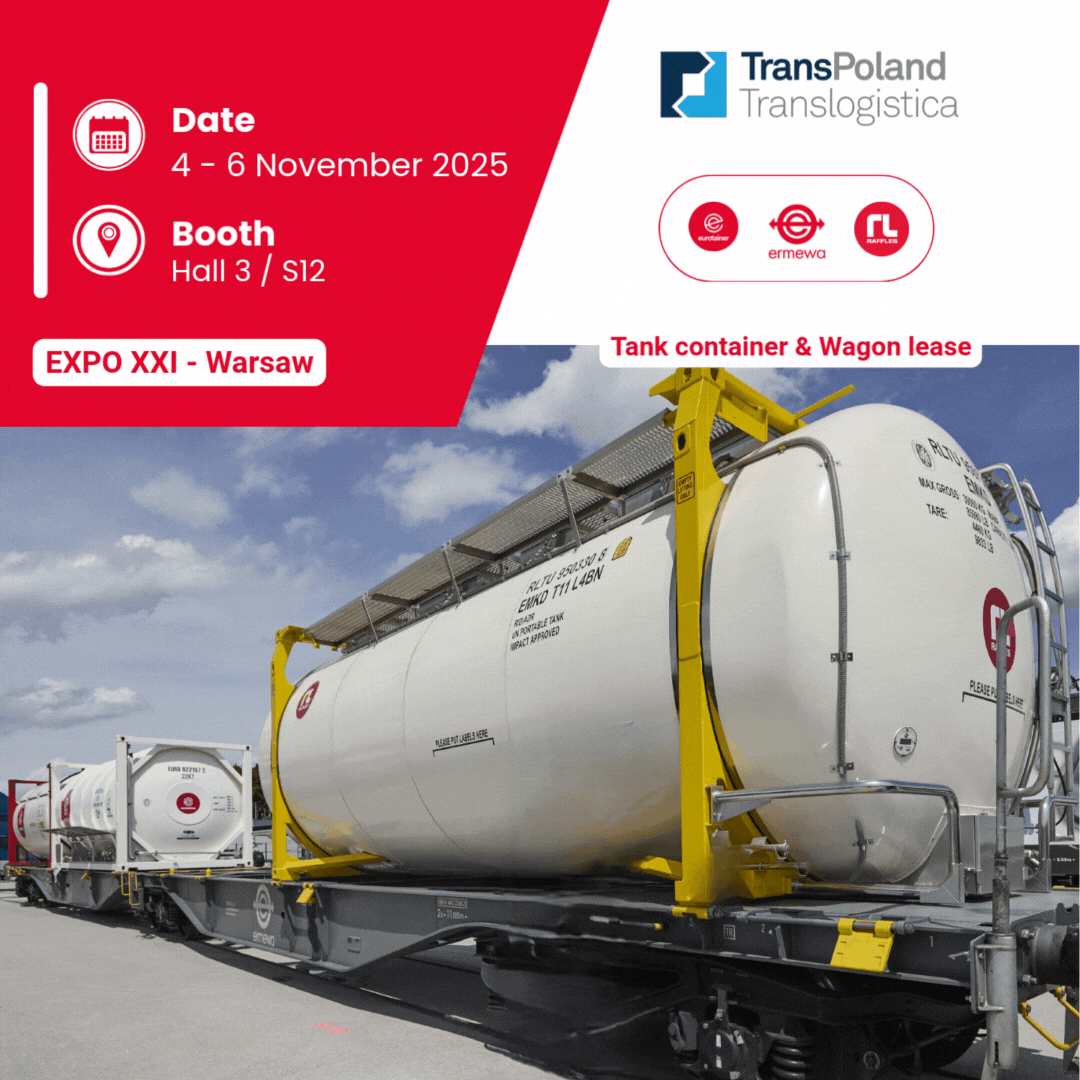 Raffles lease - Translogistica Poland 4-6 November 2025 swap body container 35 cbm with railcar